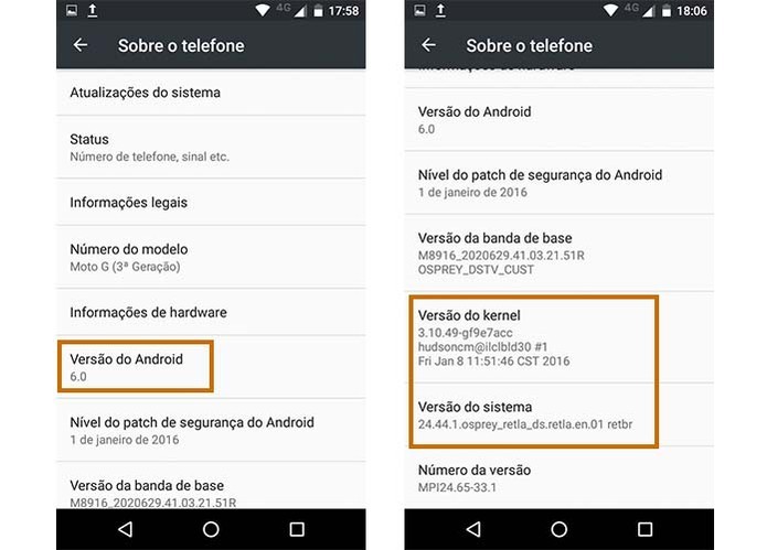 Confira a versão do Android no Moto G 3 (Foto: Reprodução/Barbara Mannara)