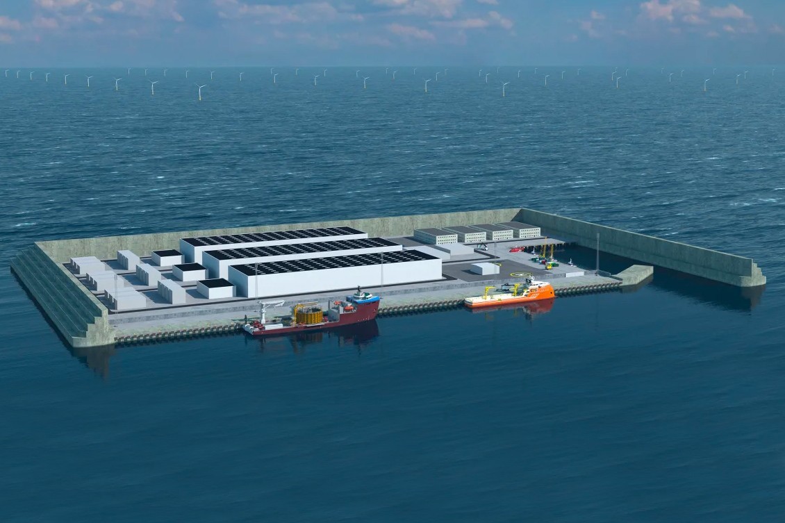 Ilha artificial dinamarquesa deve dobrar capacidade eólica marítima na Europa (Foto: Divulgação)