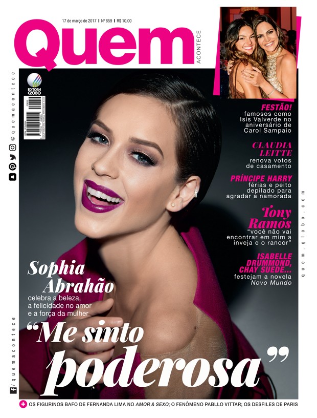 Sophia Abrahão é capa da QUEM (Foto: Marcos Rosa/Ed. Globo)