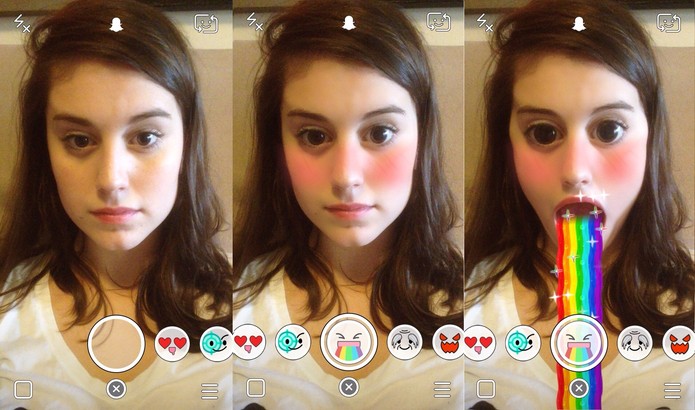 Nova função adiciona filtros divertidos em suas selfies (Foto: Reprodução/Maria Clara Pestre)