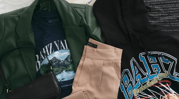 Além das camisetas, a Bahz também vende outras peças de fabricação própria, como calças de alfaiataria e blazers (Foto: Divulgação)