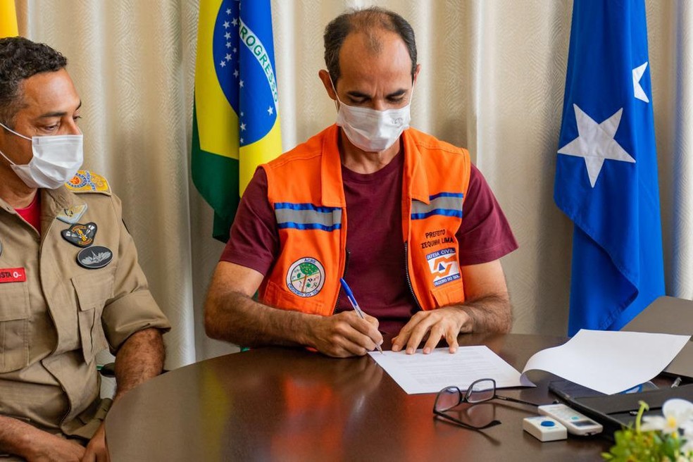 Prefeito Zequinha Lima decretou situação de emergência em Cruzeiro do Sul nesta segunda-feira (28) — Foto: Arquivo/Prefeitura de Cruzeiro do Sul