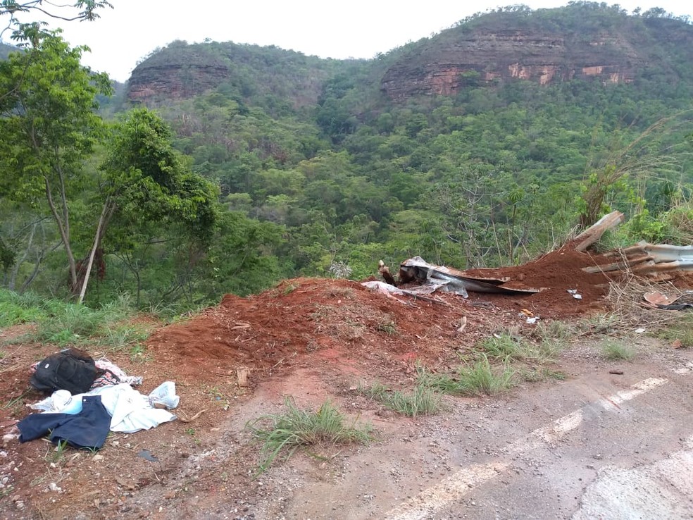 Acidente aconteceu na serra de Taquaruçu — Foto: Divulgação/Tocantins Alerta 