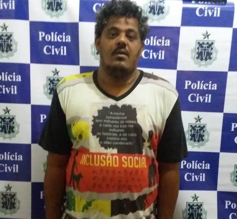 Homem foi preso suspeito de estuprar a filha de 12 anos na Bahia — Foto: Divulgação/Polícia Civil