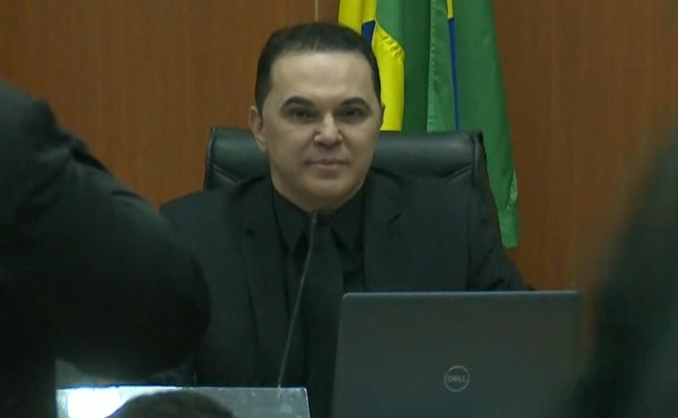 Jalser Renier ao reassumir presidência da Ale-RR — Foto: Rede Amazônica Roraima