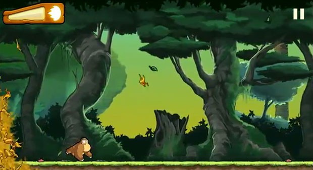 'Banana Kong' é game em que o jogador deve fazer gorila percorrer maior distância desviando de obstáculos (Foto: Divulgação)