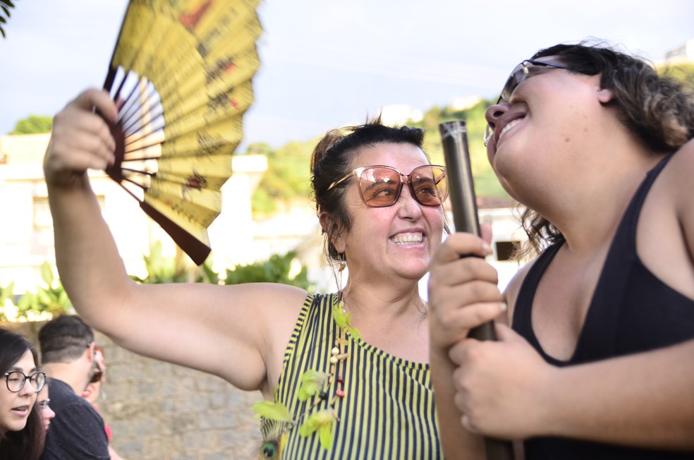 Faustine conta que se sente feliz por representar mulheres transsexuais no Carnaval  — Foto: Gustavo Rodrigues 