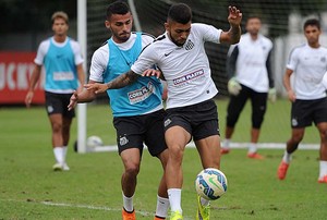 Gabriel e Thiago Maia (Foto: Ivan Storti/Divulgação Santos FC)