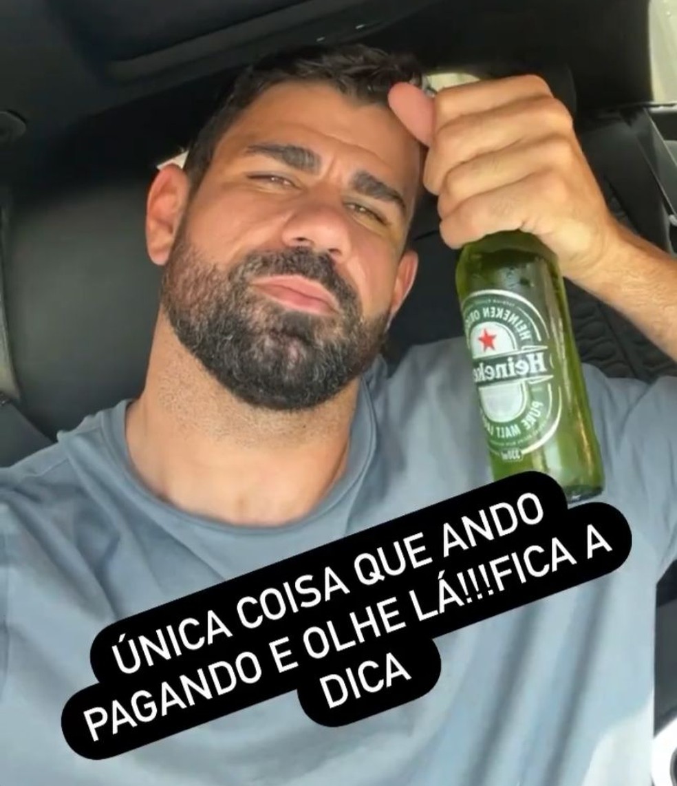 Diego Costa desmente rumor de que pagaria própria multa para acertar com o Corinthians — Foto: Reprodução/Instagram