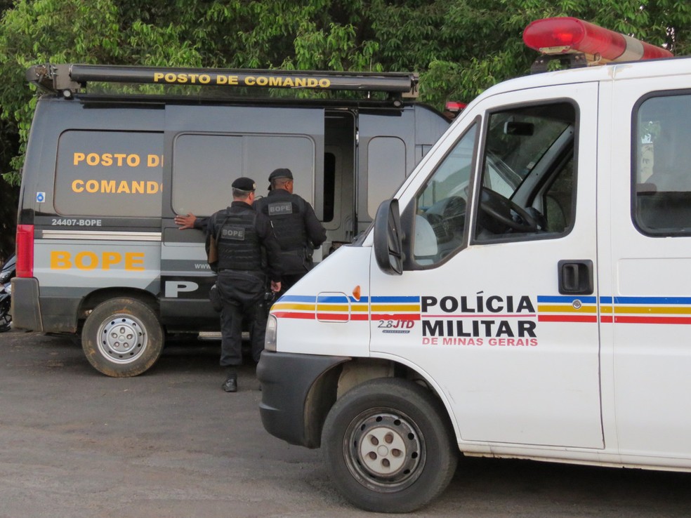Gaeco de Patos de Minas e Polícia Militar realizam operação na manhã desta terça-feira (24) no Triângulo e Alto Paranaíba — Foto: Polícia Militar/Divulgação