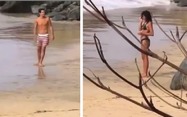 Enzo Celulari e Bruna Marquezine estão em Noronha e foram vistos em mesma praia de Noronha (Foto: Reprodução/Instagram)