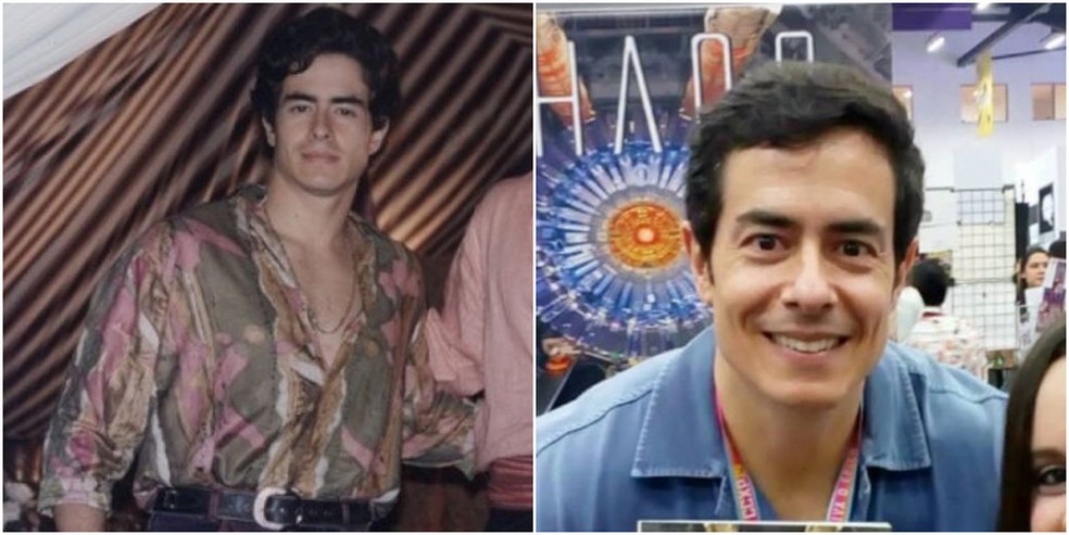 Felipe Folgosi em 'Explode Coração' e atualmente — Foto: Globo; Reprodução/Instagram