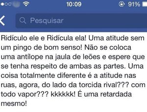 Atleticana que assistiu clássico na torcida do Cruzeiro é xingada na web