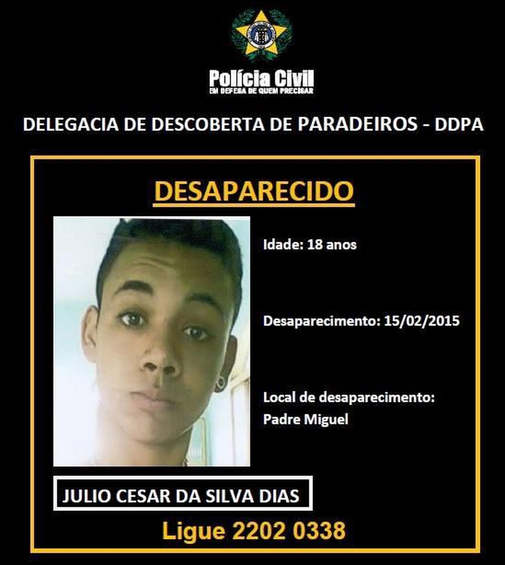 Júlio Cesar da Silva Dias foi morto por criminosos da Vila Vintém, na Zona Oeste do Rio — Foto: Reprodução