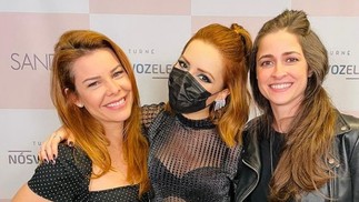 Fernanda Souza, Sandy e Eduarda Porto no show da cantora — Foto: Reprodução/Instagram