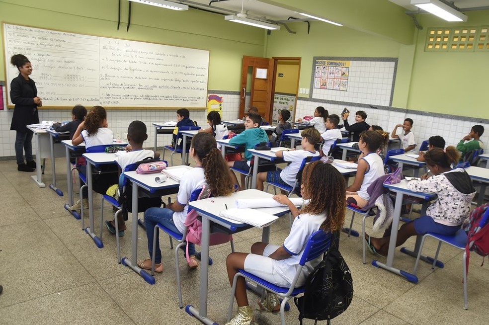 Sala de aula no Espírito Santo (Foto: Divulgação/Sedu-ES)
