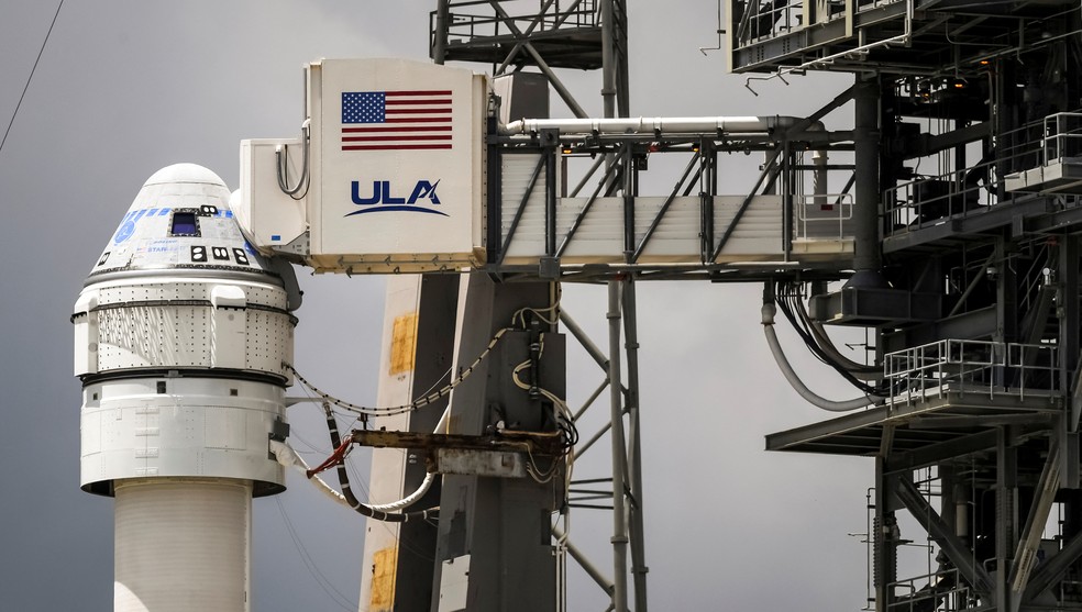 Foguete Atlas V transporta a cápsula CST-100 Starliner da Boeing antes de lançamento na Estação Espacial Internacional para um voo teste em Cabo Canaveral, Flórida, em foto de 2 de agosto de 2021 — Foto: Steve Nesius/File Photo/Reuters