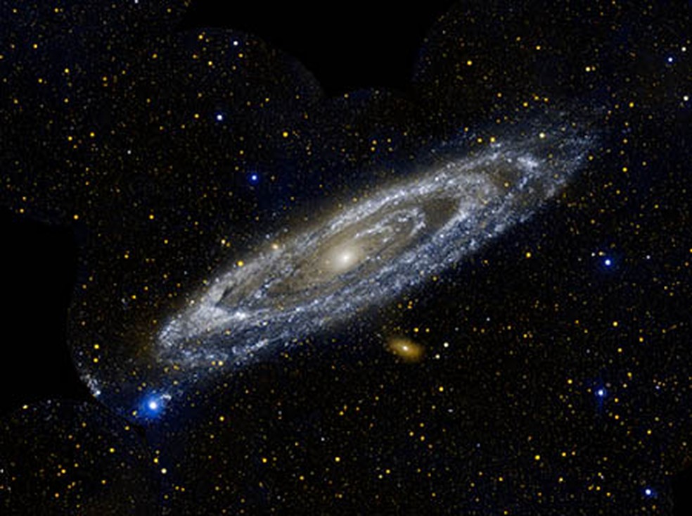Galáxia Andrômeda (Foto: NASA/GALEX)