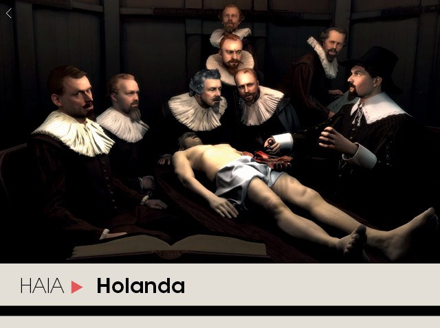 Recurso de realidade virtual leva visitante para uma das obras mais famosas e revolucionárias do pintor Rembrandt (A Lição de Anatomia do Dr. Tulp) (Foto: Divulgação)