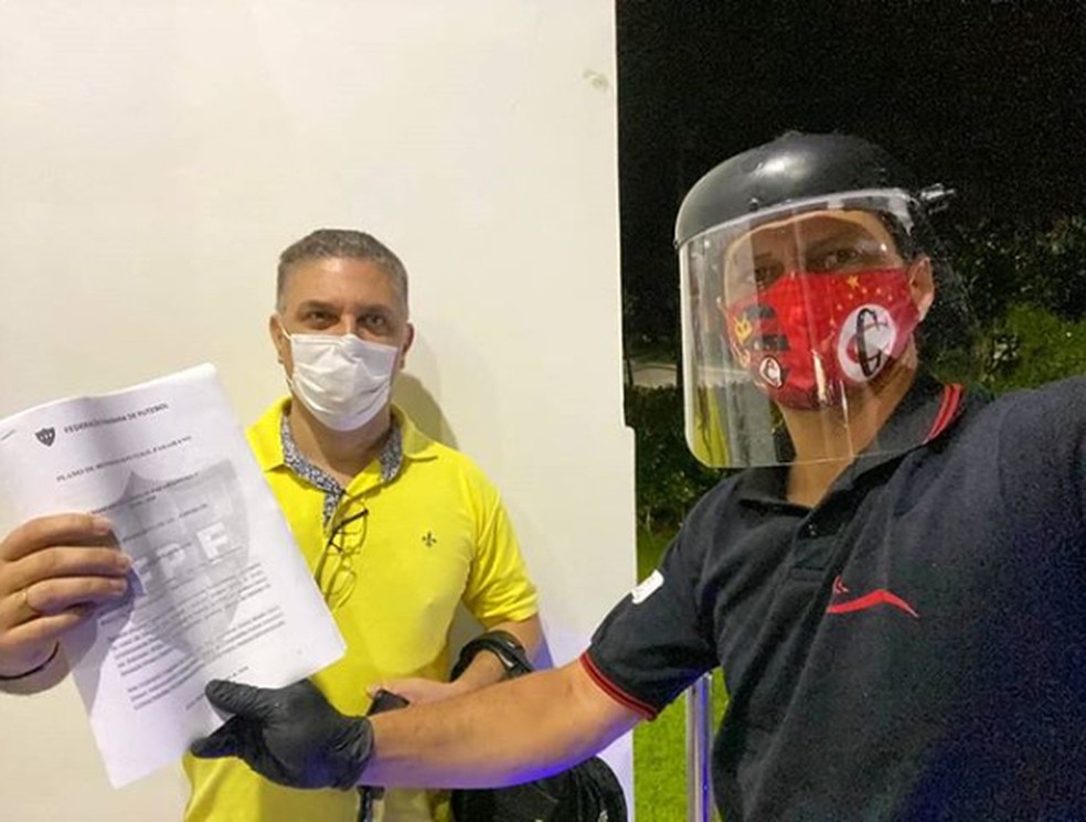 Há mais de duas semanas, o Campinense vem implantando os protocolos de segurança no Renatão — Foto: Divulgação / Campinense