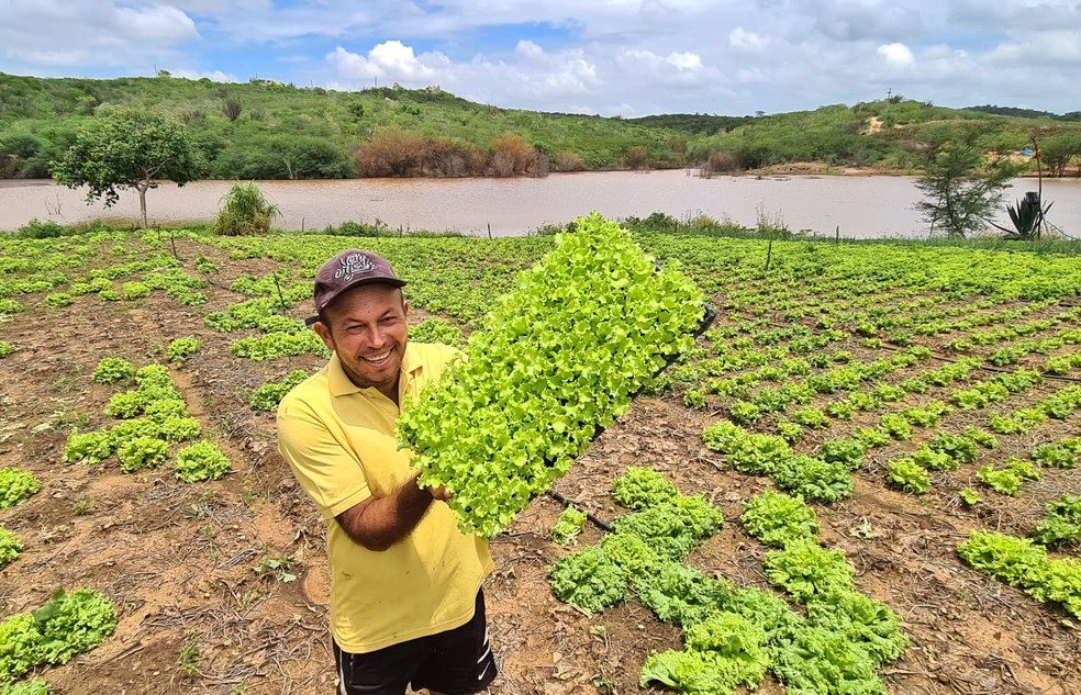 Açude Francisco Cardoso. Povoado São Sebastião — Foto: Heber Farias