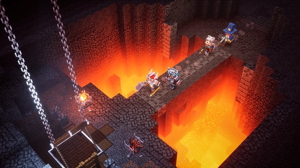 Minecraft Dungeons está atualmente na segunda temporada, chamada Luminous Night — Foto: Reprodução/Steam