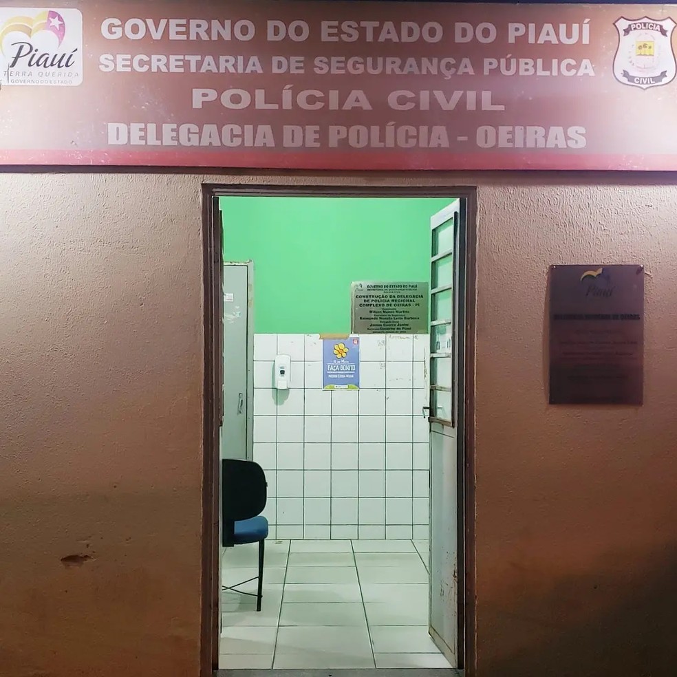 Suspeito foi preso em flagrante por policial da delegacia de Polícia Civil de Oeiras — Foto: Divulgação/PC