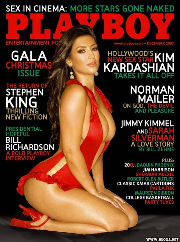 Kim Kardashian nua na Playboy, em 2007 (Foto: Divulgação)