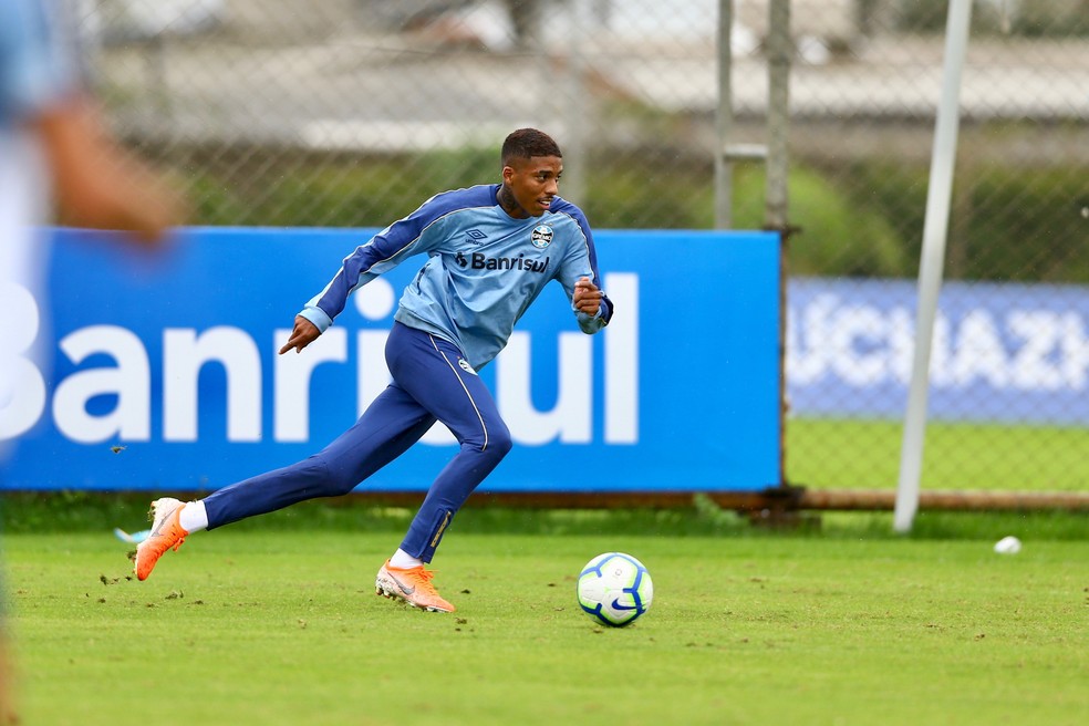Jean Pyerre está de volta após lesão no ombro — Foto: Lucas Uebel/Grêmio/Divulgação