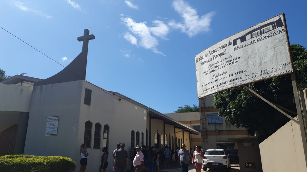 Crime ocorreu na Paróquia São Luiz Gonzaga, em Londrina — Foto: Patrícia Piveta/RPC