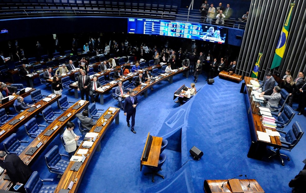 Senadores reunidos em plenário (Foto: Waldemir Barreto/Agência Senado)
