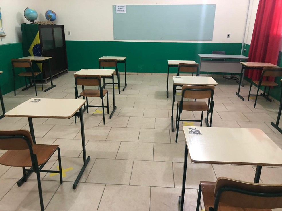 Atividades de apoio pedagógico foram liberadas em escolas localizadas em região com alto ou moderado risco para Covid-19 — Foto: Secretaria de Estado da Educação