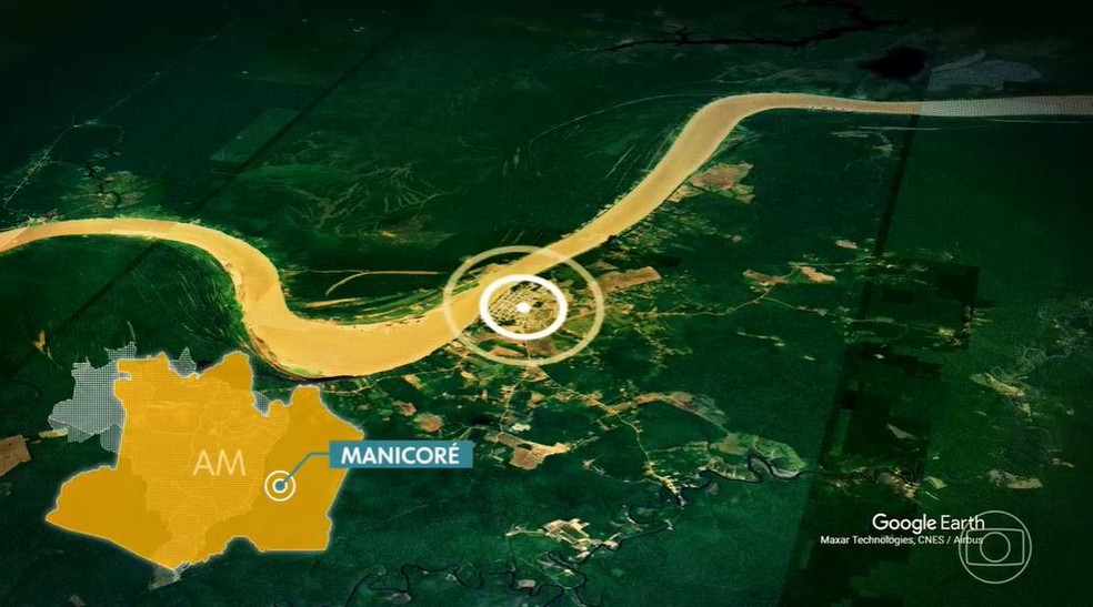 OS dois irmãos se perderam numa mata fechada, na zona rural do município de Manicoré, a 332 quilômetros de Manaus. — Foto: Reprodução/Jornal Hoje