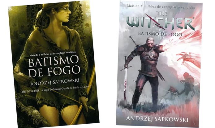 As duas opções de capa do novo Witcher (Foto: Divulgação/Martins Fontes)