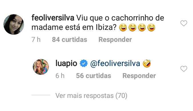 Luana Piovani curte comentário debochando de Scooby (Foto: Reprodução / Instagram)