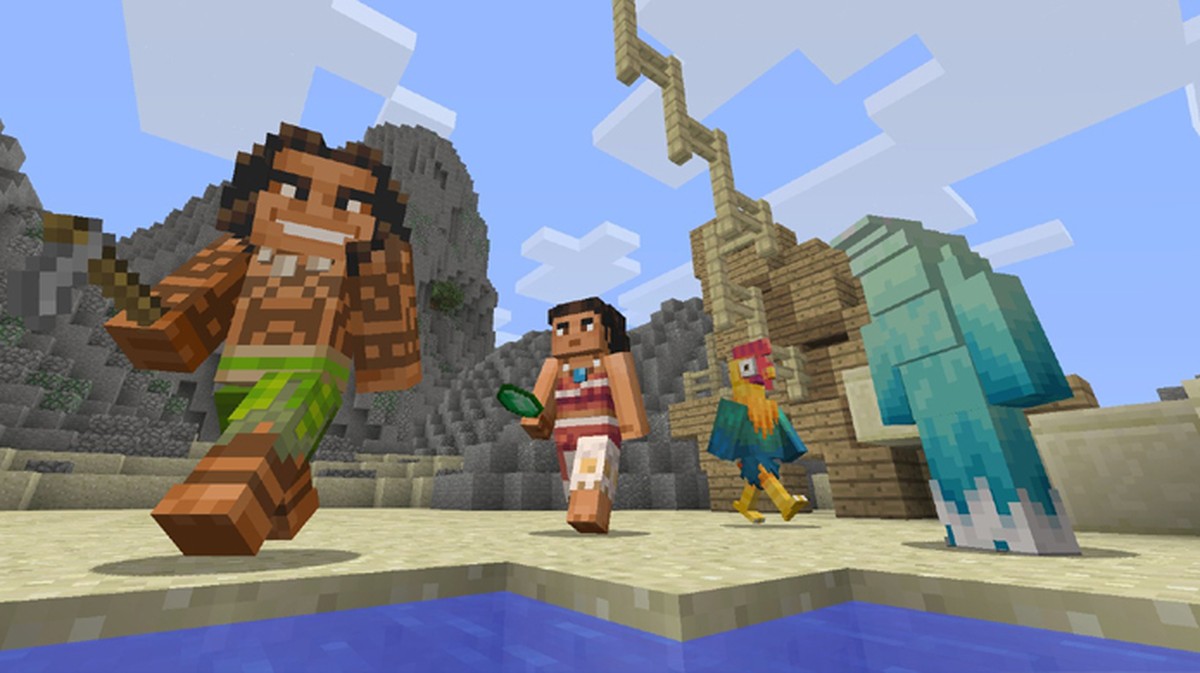 Minecraft ganha skins de Moana e personagens da Microsoft 