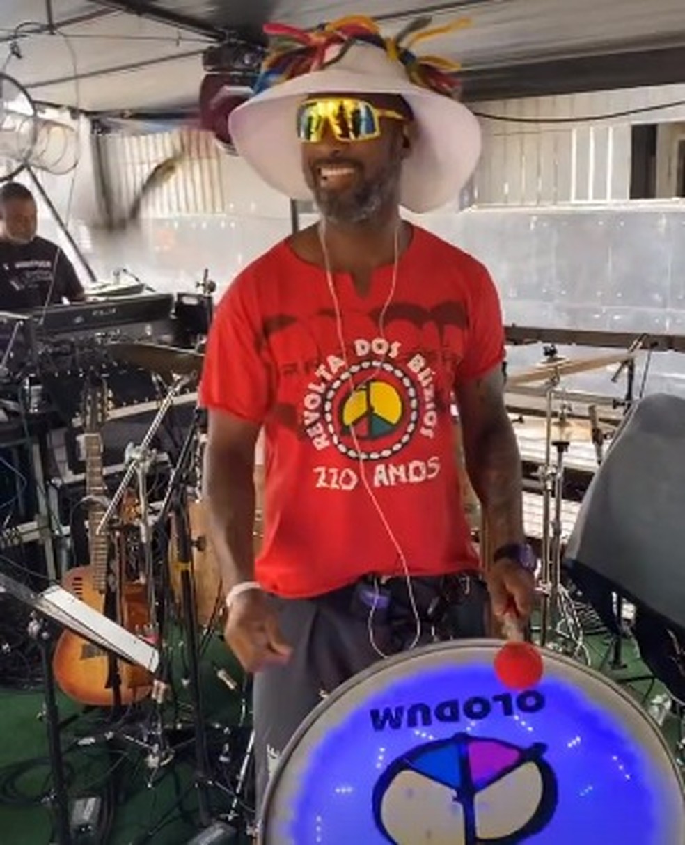 Olodum se apresenta neste domingo (12) junto ao Acadêmicos do Baixo Augusta — Foto: Reprodução/Instagram: Alê Youssef