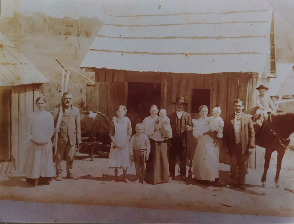 Registro das primeiras famílias a colonizarem terras onde hoje é Prudentópolis — Foto: Divulgação/Museu do Milênio