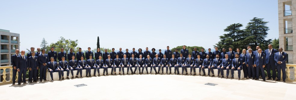 Foto oficial da seleo brasileira na Copa de 2018  Foto: Divulgao