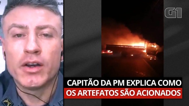 Capitão da PM explica como explosivos usados por criminosos em Araçatuba são acionados