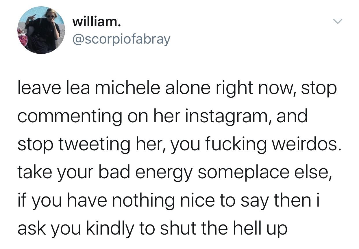 Fãs saem em defesa de Lea Michele no Twitter (Foto: Reprodução/Twitter)