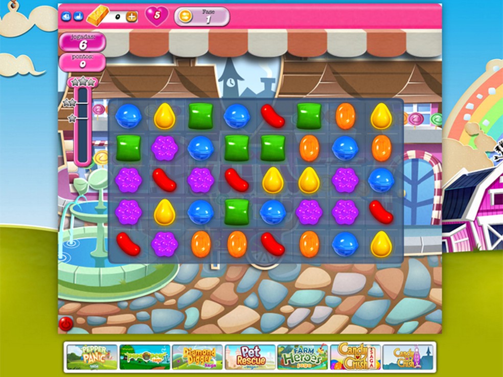 'Candy Crush Saga' virá instalado de fábrica no Windows 10 — Foto: Reprodução/King