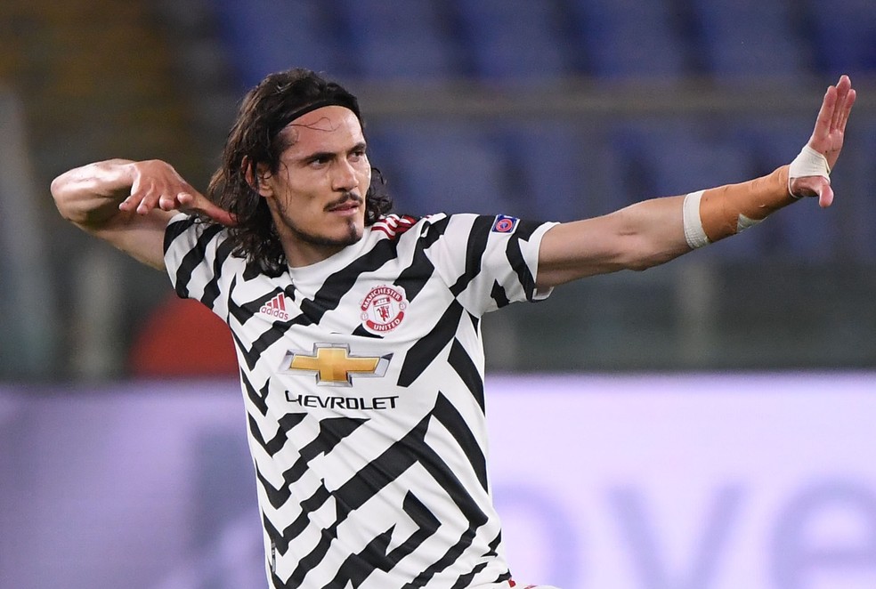 Cavani gol Roma x Manchester United  Foto: Alberto Lingria/Reuters