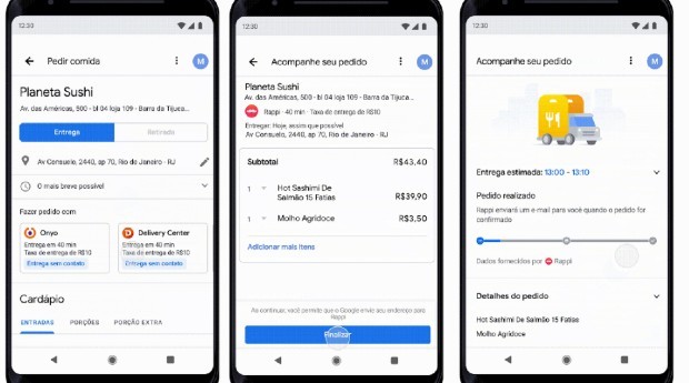 Google permitirá pedir delivery pela sua plataforma (Foto: Reprodução)