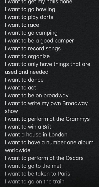 Lista de desejos de Jessie J (Foto: Instagram)