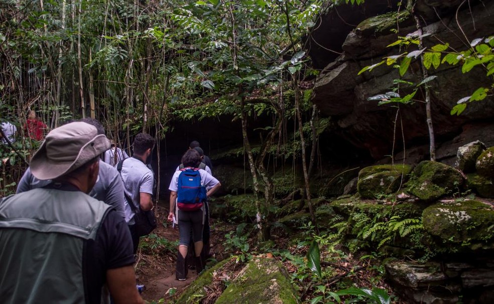 Passeios em trilhas e cachoeiras eram feitos com guias de turismo até novembro, mas portaria do Meio Ambiente liberou visitas sem acompanhamento de profissionais — Foto: Rafaella Zanol/Secom-MT