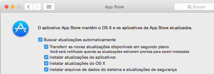 Configurando o OS X para atualizar automaticamente (Foto: Reprodução/Edivaldo Brito)