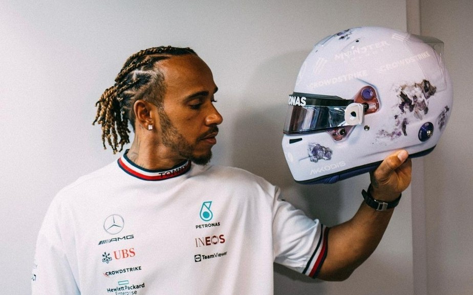 Capacete de Lewis Hamilton para o GP de Mônaco de F1