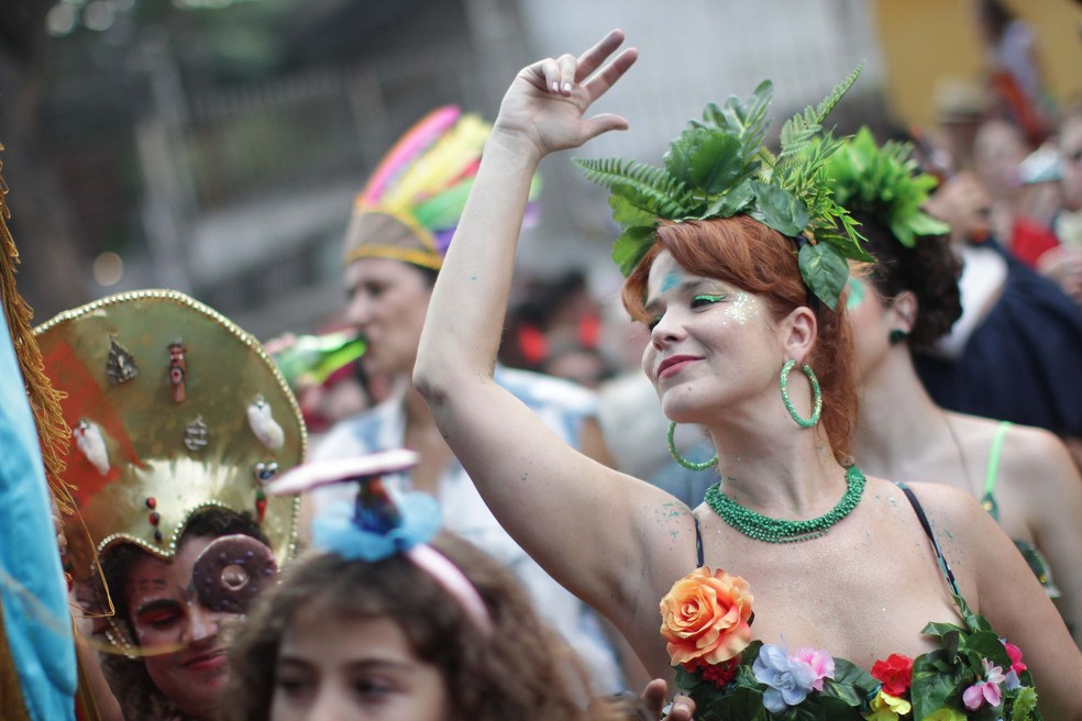 A atriz Samara Felippo durante desfile do Bloco Batuntã  — Foto: Romerito Pontes/Futura Press/Estadão Conteúdo 