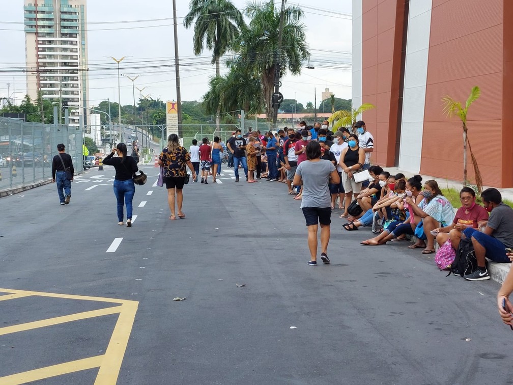 Centro é o segundo ponto de testagem em massa da população.  — Foto: Ricardo Lima/Rede Amazônica